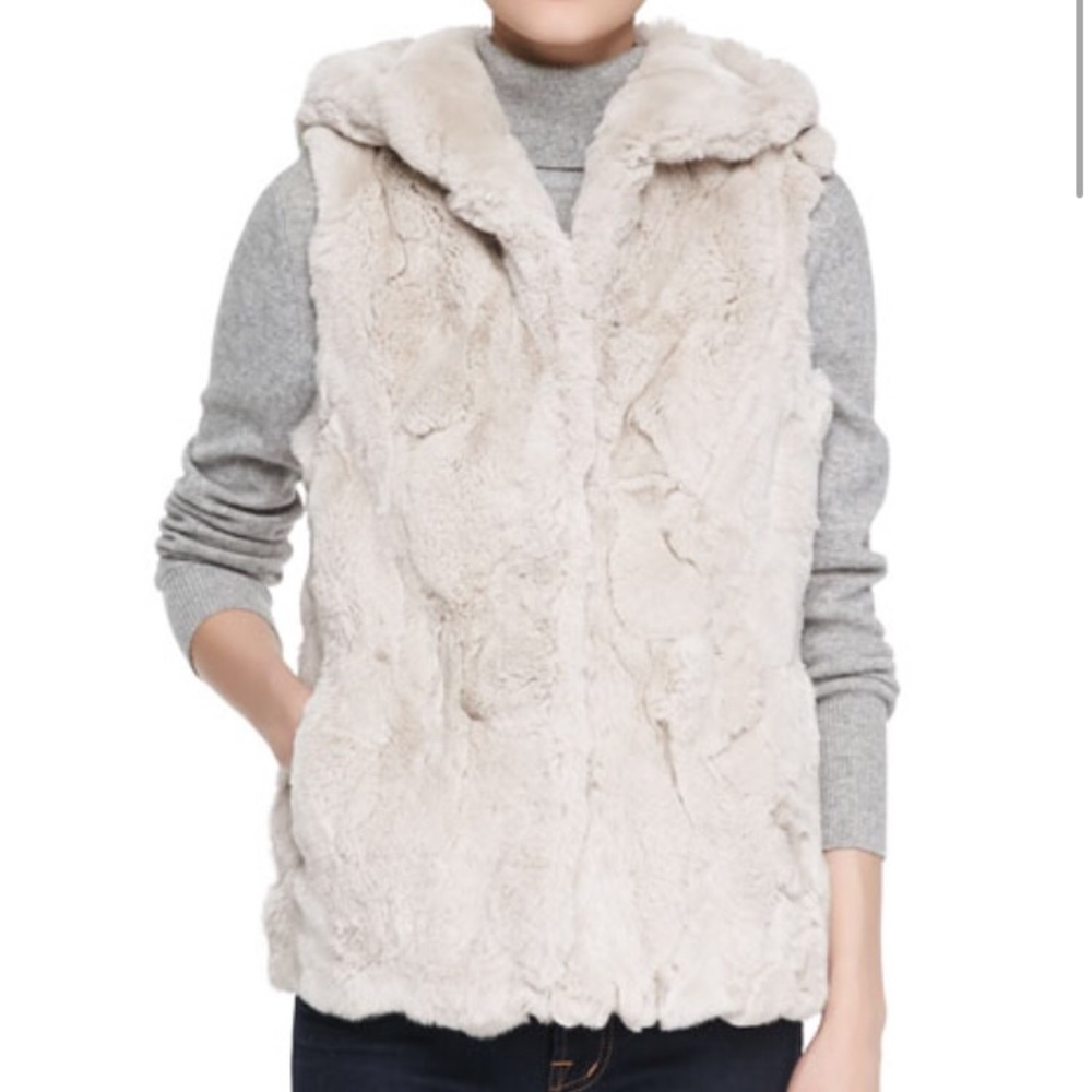 Jocelyn Hooded Fur Vest - Picture 6 of 7